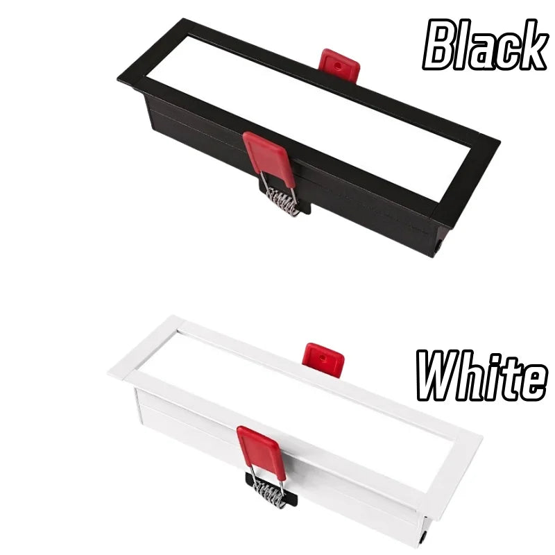 Built-in All-Aluminum Anti-Glare Line Light Ceiling Light Embedded LED Downlight 85-265V Suitable for Indoor Lighting 10W 20W 30