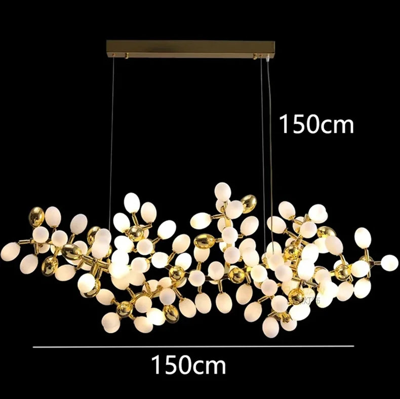 Modern Light Luxury Home Decoration LED Chandelier Staircase Light Living Room Chandelier Indoor Lightin