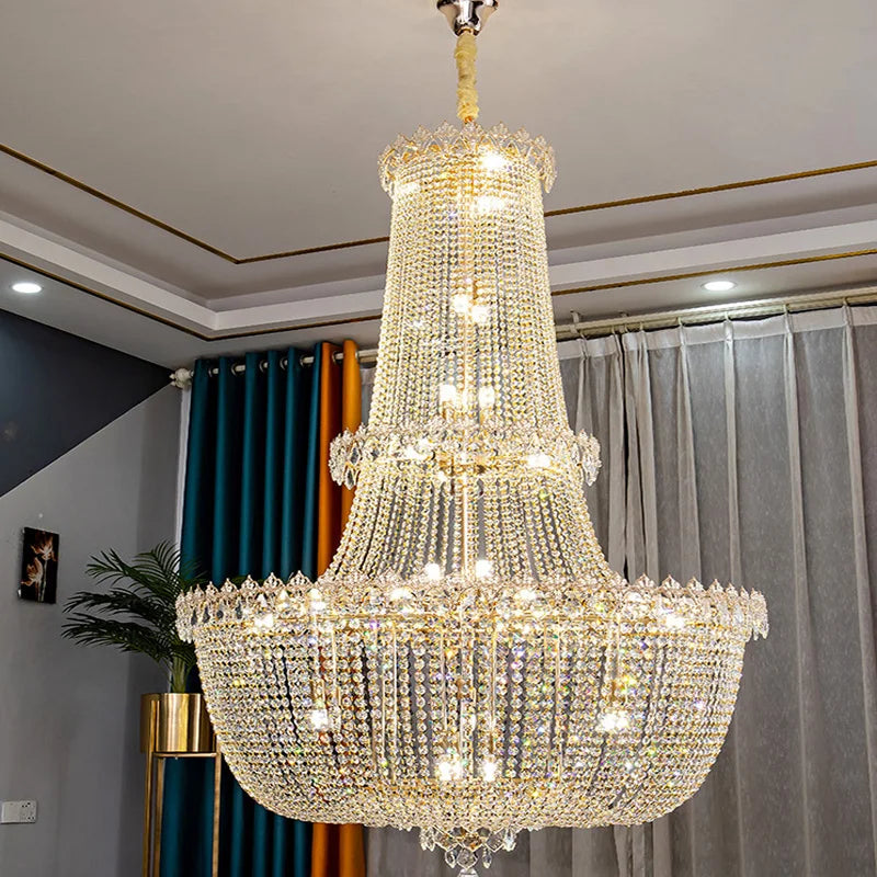 Luxury Crystal Pendant Light Chandeliers for Ceiling Hanging Chandelier Lights Living Room Ceiling Lamp Modern Loft Chandelier