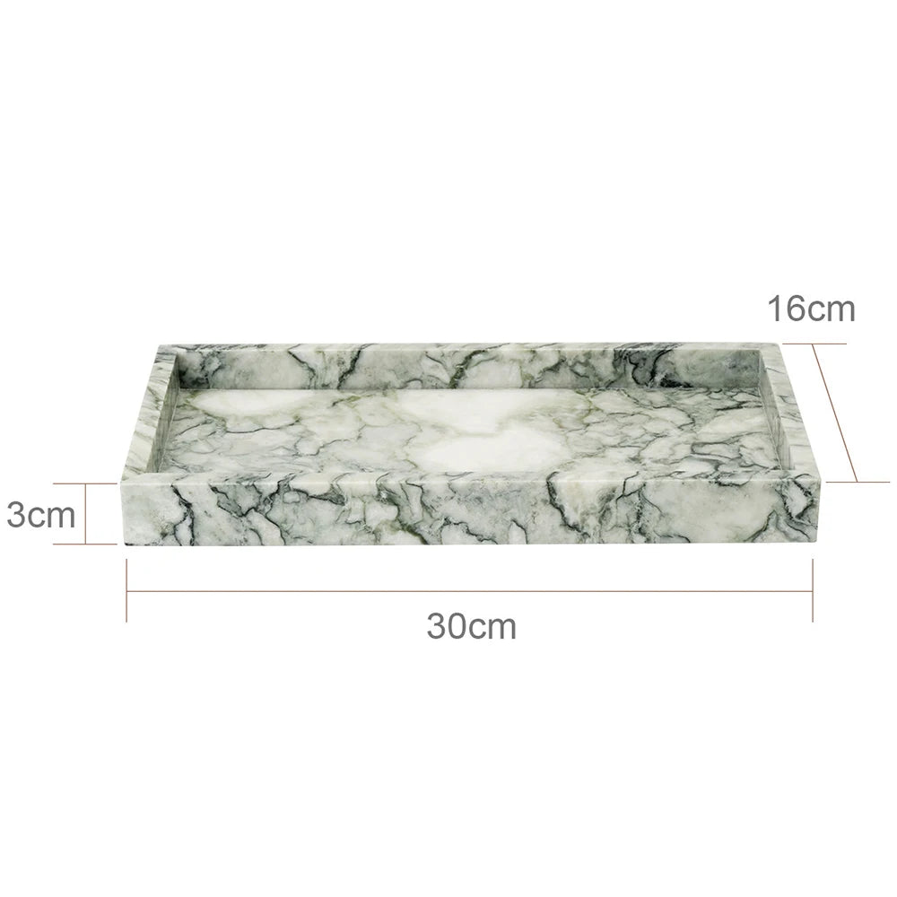 Cold Emerald Natural Marble Bathroom Accessories Set Luxury Soap Dispenser Soap Dish Toothbrush Holder Vanity Tray Kit Bathroom
