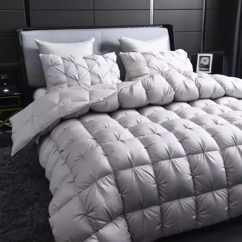 High-end 100% White Goose Down Duvet Winter Comfortable Warmth Comforter King Keep Warm Anti-drilling Winter Fall Quilt Queen
