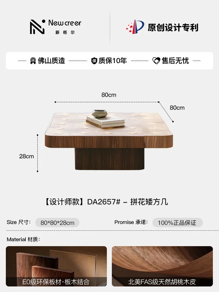 Aesthetic Side Table European Luxury Modern Storage Coffee Table Nordic Trendy Table Basse De Salon Living Room Furniture