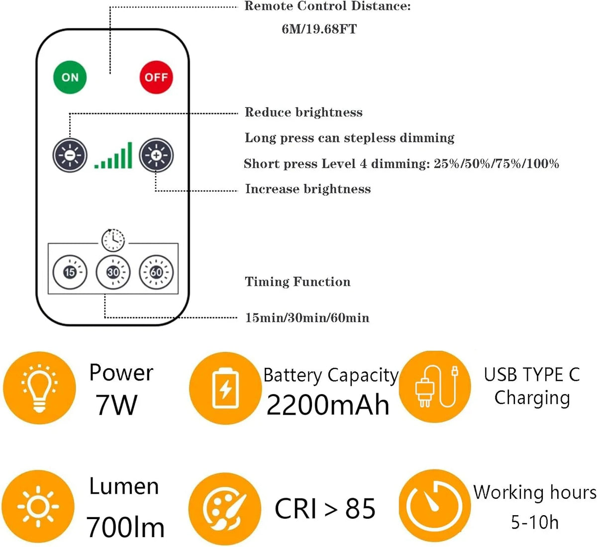HOMEFISH USB led Bulb e27 Rechargeable Light Bulb Smart Battery BulbTouch Control Dimmable LED Bulbs with Timing