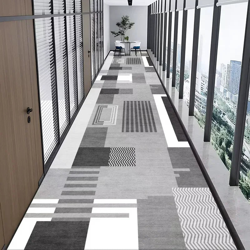 Luxury Minimalist Hallway Carpet Light Non-Slip Long Corridor Rug Stairway Home Decor Runner Customizable Aisle Mat