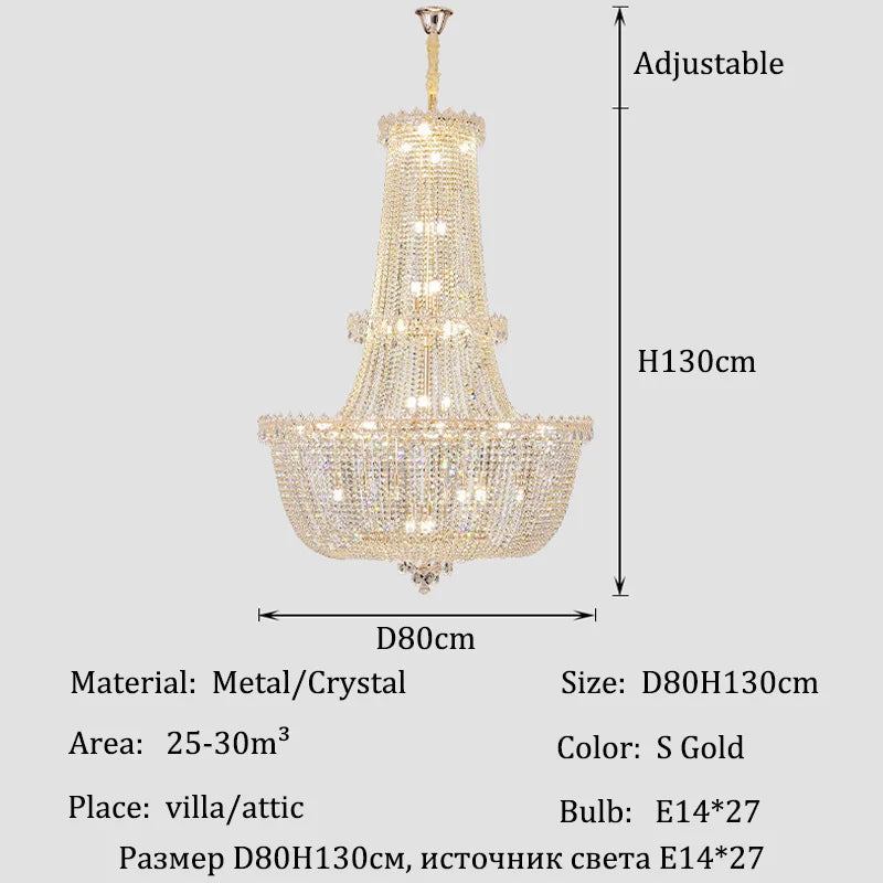 Luxury Crystal Pendant Light Chandeliers for Ceiling Hanging Chandelier Lights Living Room Ceiling Lamp Modern Loft Chandelier