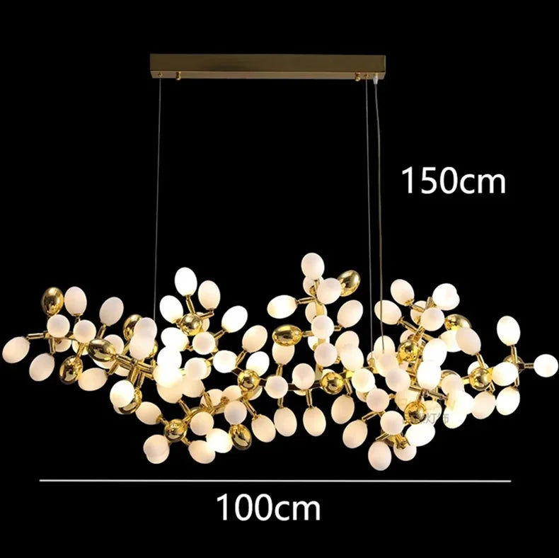 Modern Light Luxury Home Decoration LED Chandelier Staircase Light Living Room Chandelier Indoor Lightin