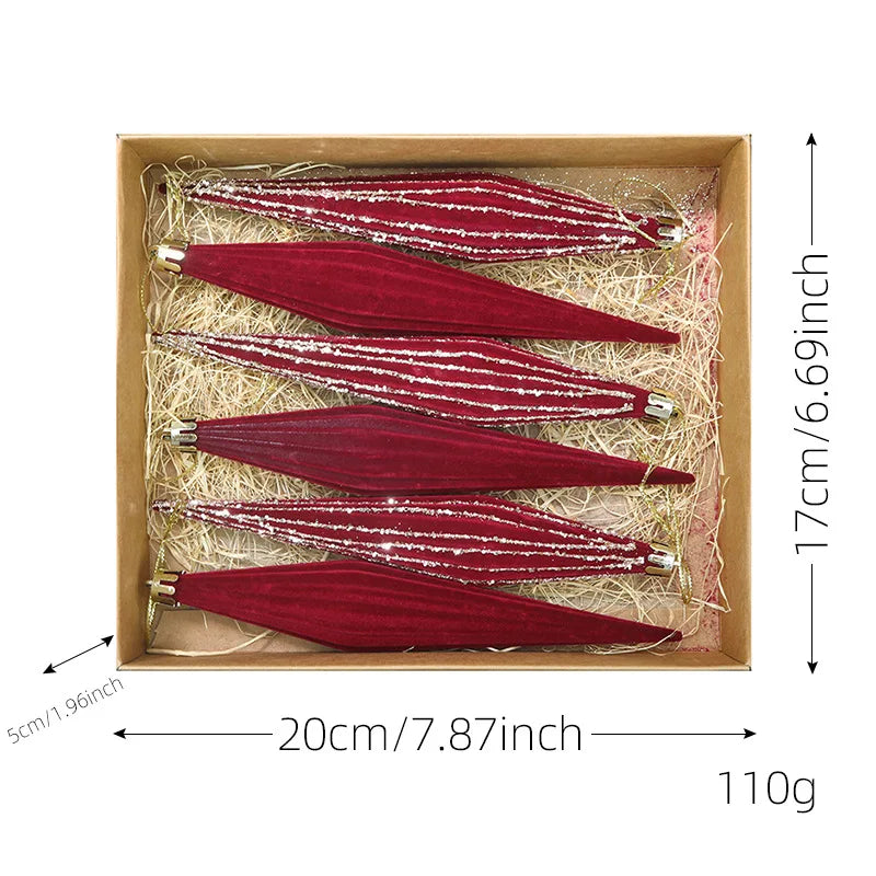 2026 New Christmas Pendant Red Velvet Christmas Ball Hanging for Indoor Outdoor Decor Navidad New Year Party Decoration Props