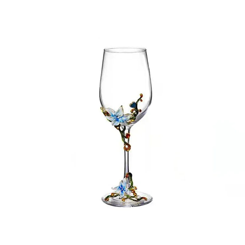 Creative Enamel Crystal Goblet Glasses for Champagne Glass Cup Set Luxury Glass Cups Glasses of Wine Wineglass Vintage Drinking