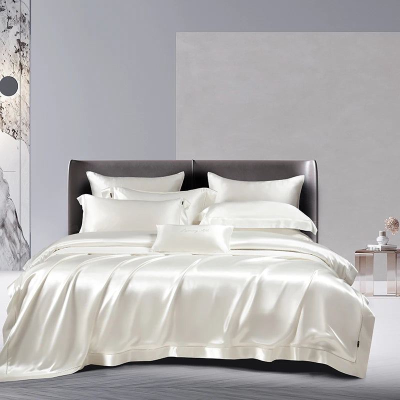 6A Double‑Cocoon 100% Mulberry Silk Flat Sheet 2026 New,Light 1.99 oz/yd² Luxury Solid California King Size