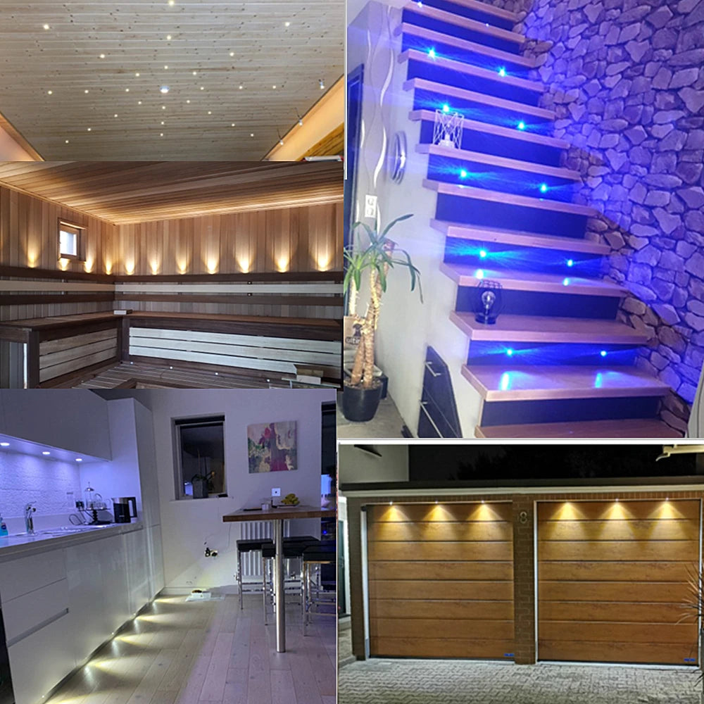 Mini LED 12V Recessed Ceiling Downlights 1W Dimmable Spotlight Black White Showcase Bedroom Party KTV DJ DIY Stairs Spot Lights