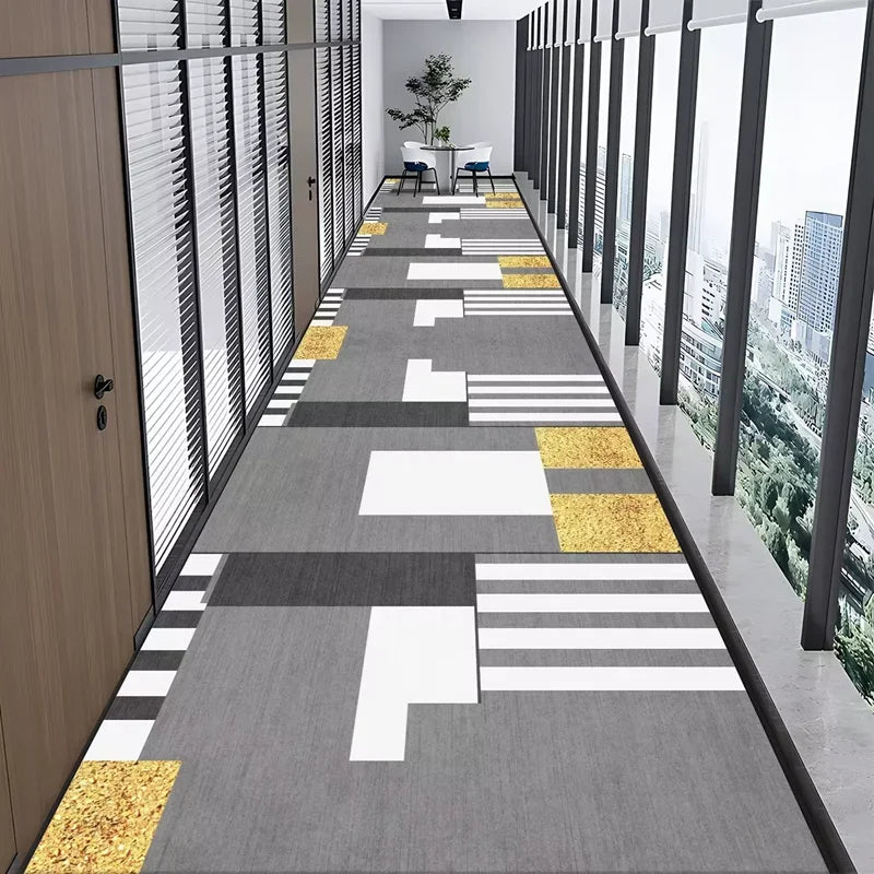 Luxury Minimalist Hallway Carpet Light Non-Slip Long Corridor Rug Stairway Home Decor Runner Customizable Aisle Mat