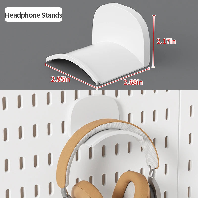 No-Drill Clamp-On Standing Pegboard Storage Organizer, Desktop Rack with DIY Accessories, Office Desk Stationery Holder