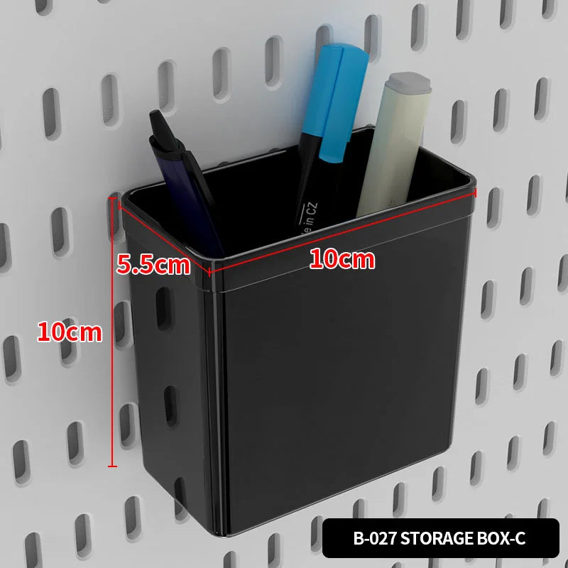 No-Drill Clamp-On Standing Pegboard Storage Organizer, Desktop Rack with DIY Accessories, Office Desk Stationery Holder