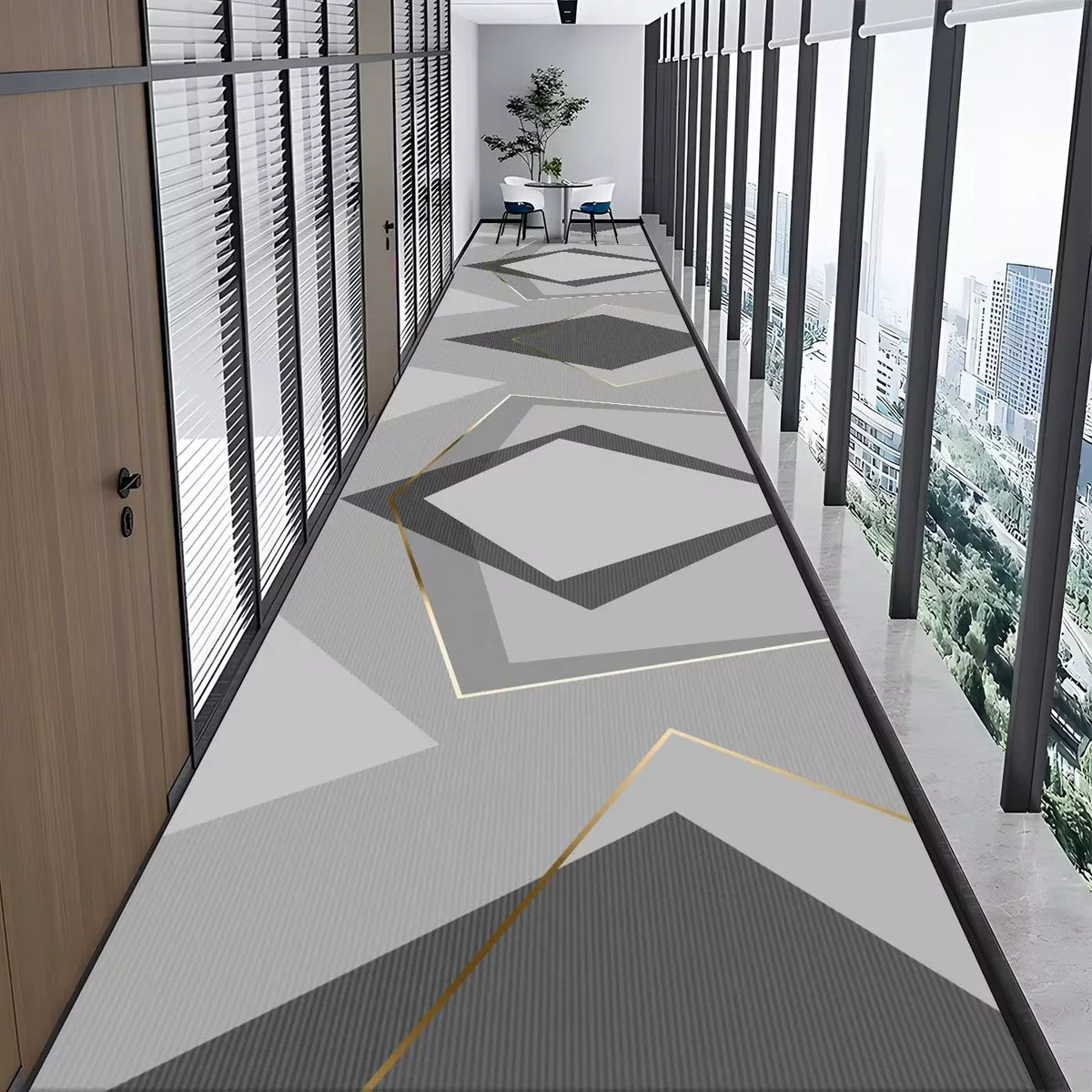 Luxury Minimalist Hallway Carpet Light Non-Slip Long Corridor Rug Stairway Home Decor Runner Customizable Aisle Mat